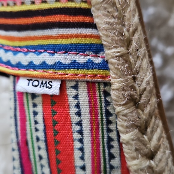 New TOMS Alpargata Rope Slip on Flats Loafer Pink Multicolored Size 9.5 - Picture 5 of 15